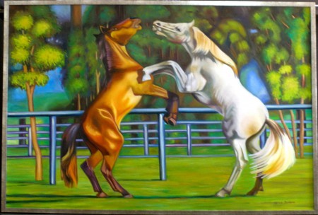 Cavalos Brigando